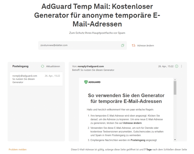 Free suspendet temporär Empfänger von gefährdeten E-Mail-Adressen, um Missbrauch zu verhindern