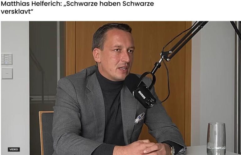 Matthias Helferich: „Schwarze haben Schwarze versklavt“