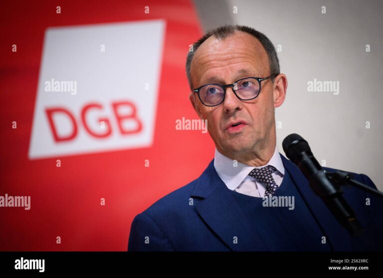 Merz im DGB-Kongress: Deutschland gerät in einen Wirtschaftsabgrund